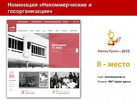 Новый сайт Ленинского мемориала стал призером «Рейтинга Рунета»