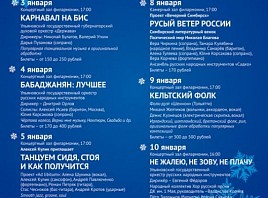 Ульяновский Дом музыки приглашает на новогодние концерты